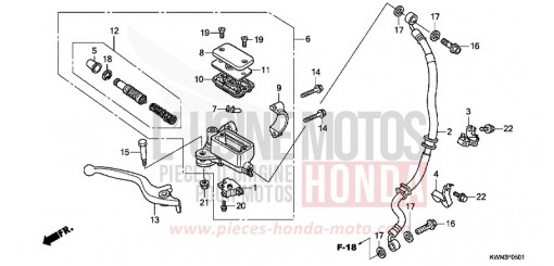 FR. BRAKE MASTER CYLINDER (WW125EX2C/EX2D/EX2E/D) WW125D de 2013